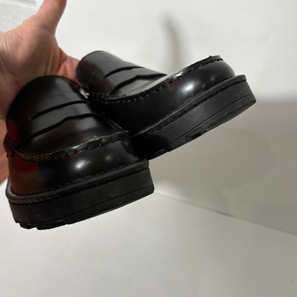 Born Black Leather Chunky Loafer Womens 10 Lug Sole Preppy Academia Minimalist - Picture 5 of 11